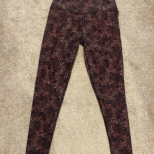 Beyond Yoga Black and Red Patterned Leggings